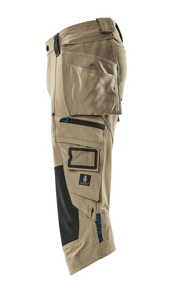 Advanced 17049 Dreiviertel-Arbeitshose mit Kniepolstertaschen und Hängetaschen