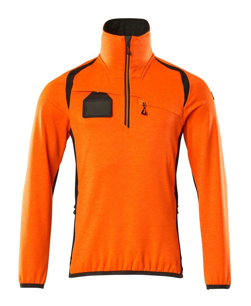 ACCELERATE SAFE Fleecejacke mit kurzem Reißverschluss