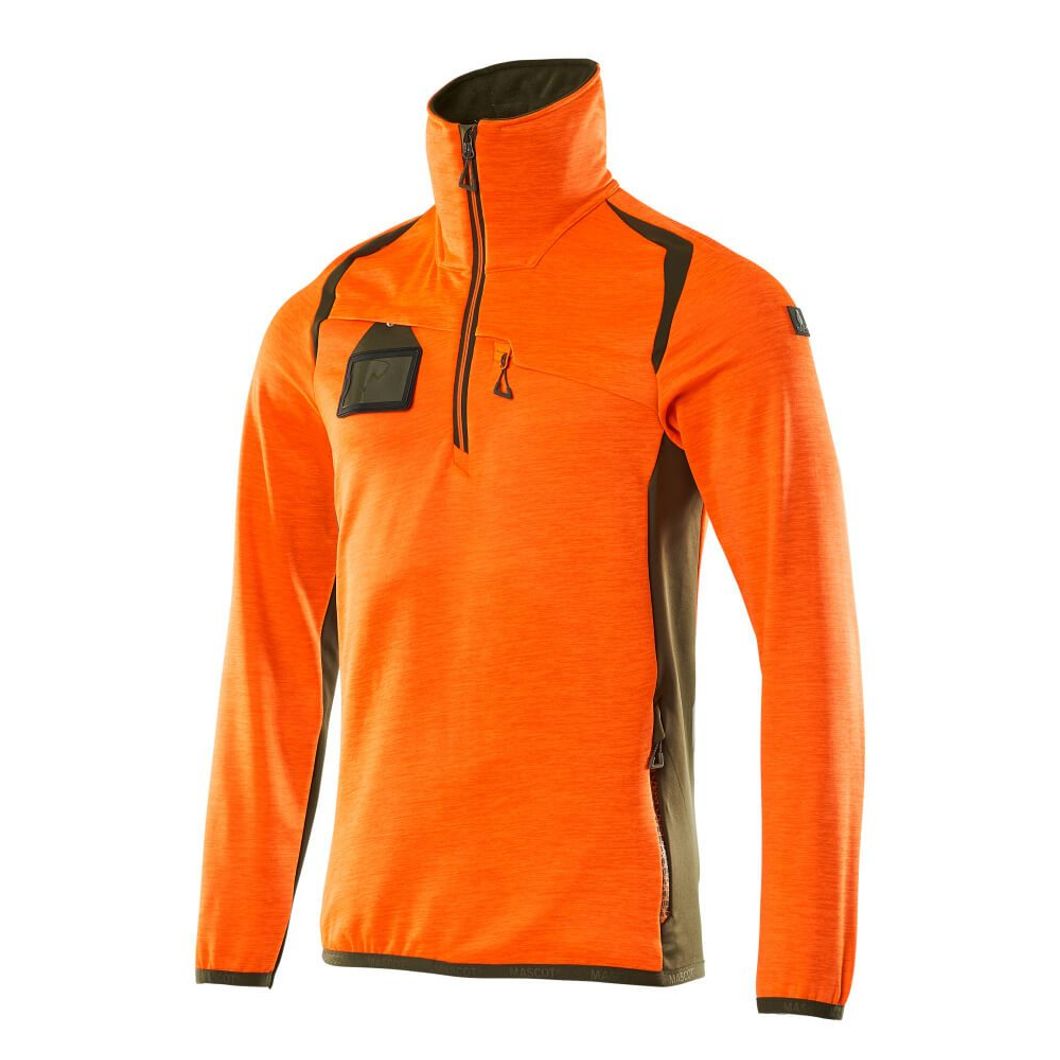 ACCELERATE SAFE Fleecejacke mit kurzem Reißverschluss