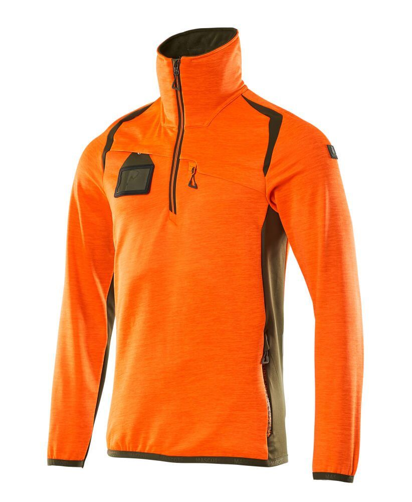 ACCELERATE SAFE Fleecejacke mit kurzem Reißverschluss
