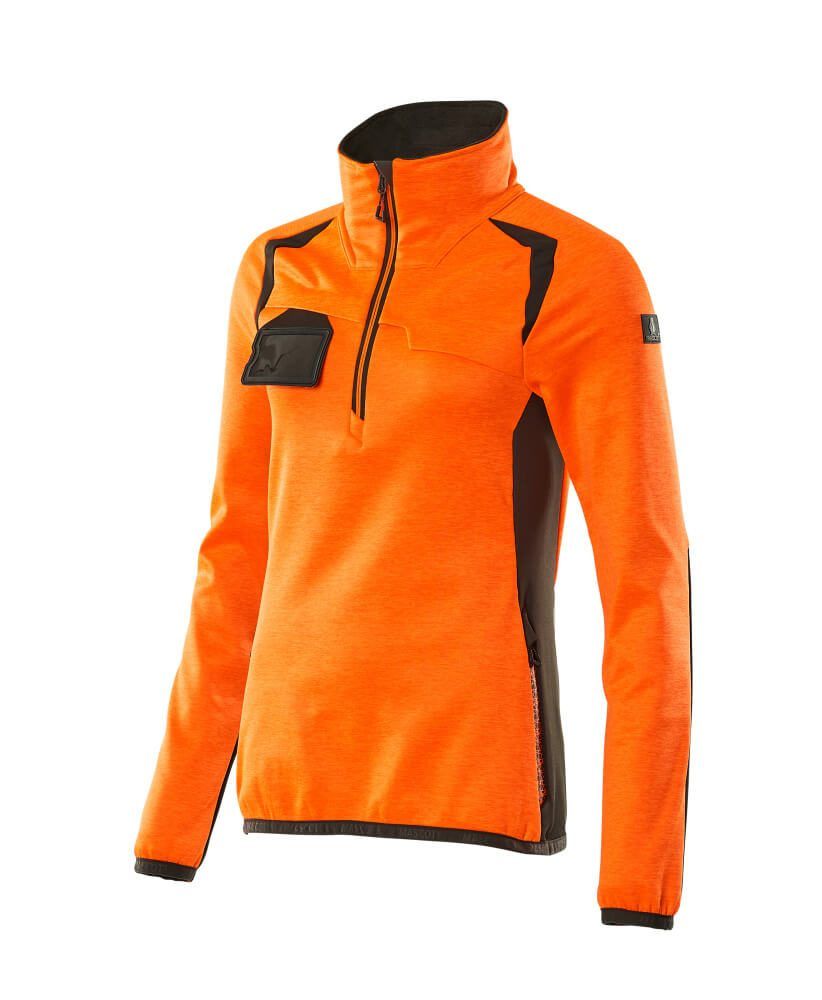 ACCELERATE SAFE Fleecejacke mit kurzem Reißverschluss Damen