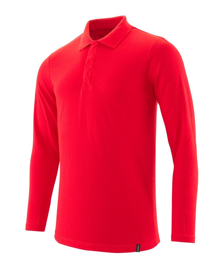 Crossover Langarm Polo-Shirt