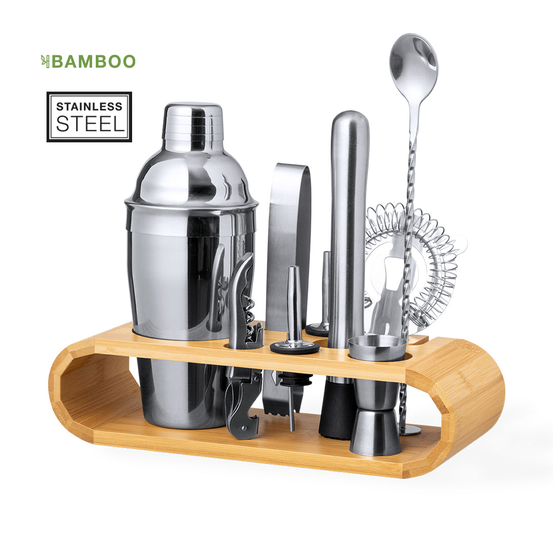 Cocktailset aus Edelstahl.