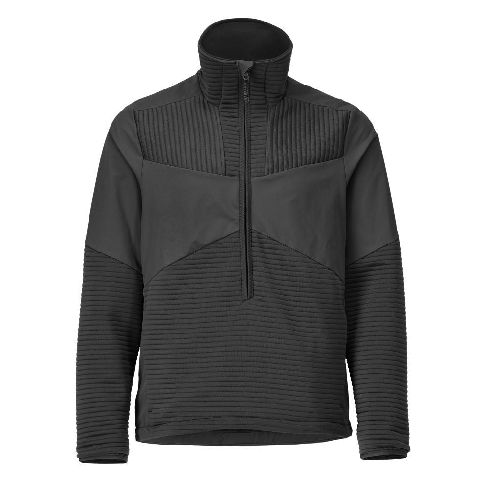 Fleecejacke mit kurzem Reißverschluss und Futter
