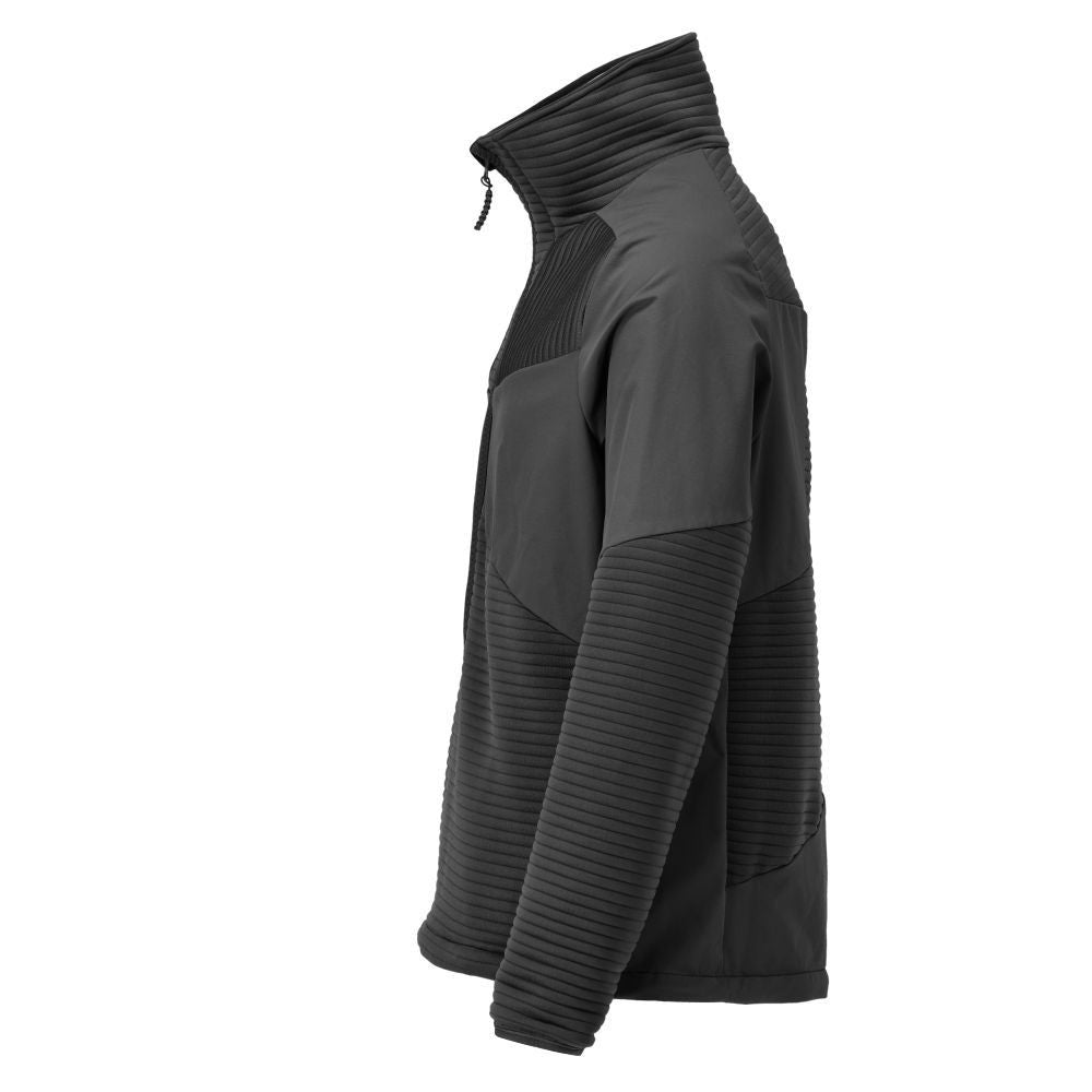 Fleecejacke mit kurzem Reißverschluss und Futter