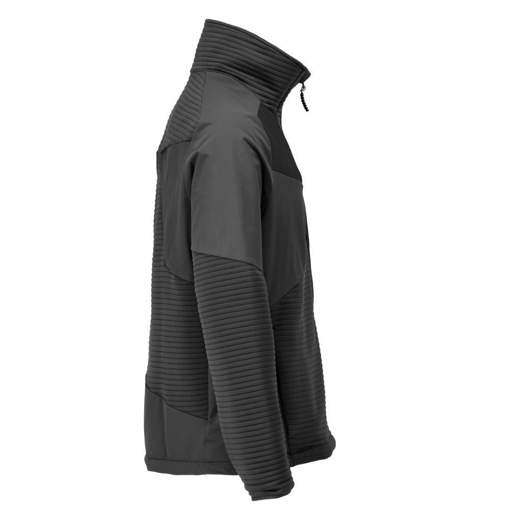 Fleecejacke mit kurzem Reißverschluss und Futter