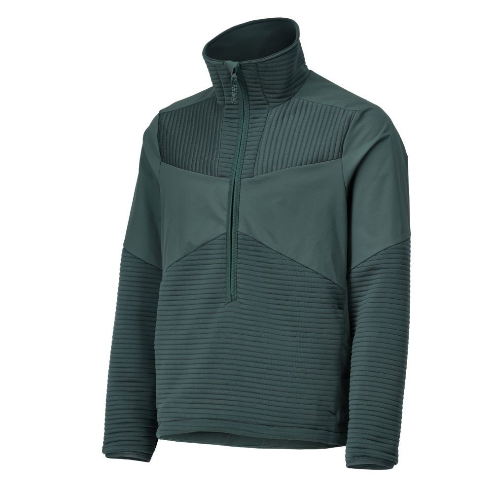 Fleecejacke mit kurzem Reißverschluss und Futter