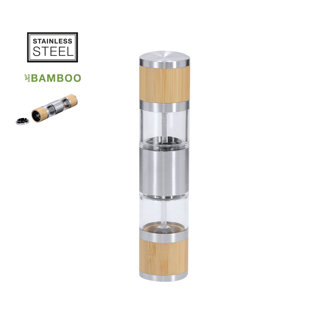 Mühle Salz/Pfeffer aus Bambus und Edelstahl