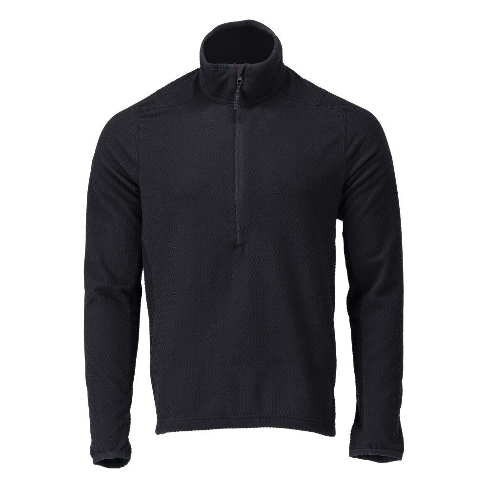Microfleece Pullover mit kurzem Reißverschluss