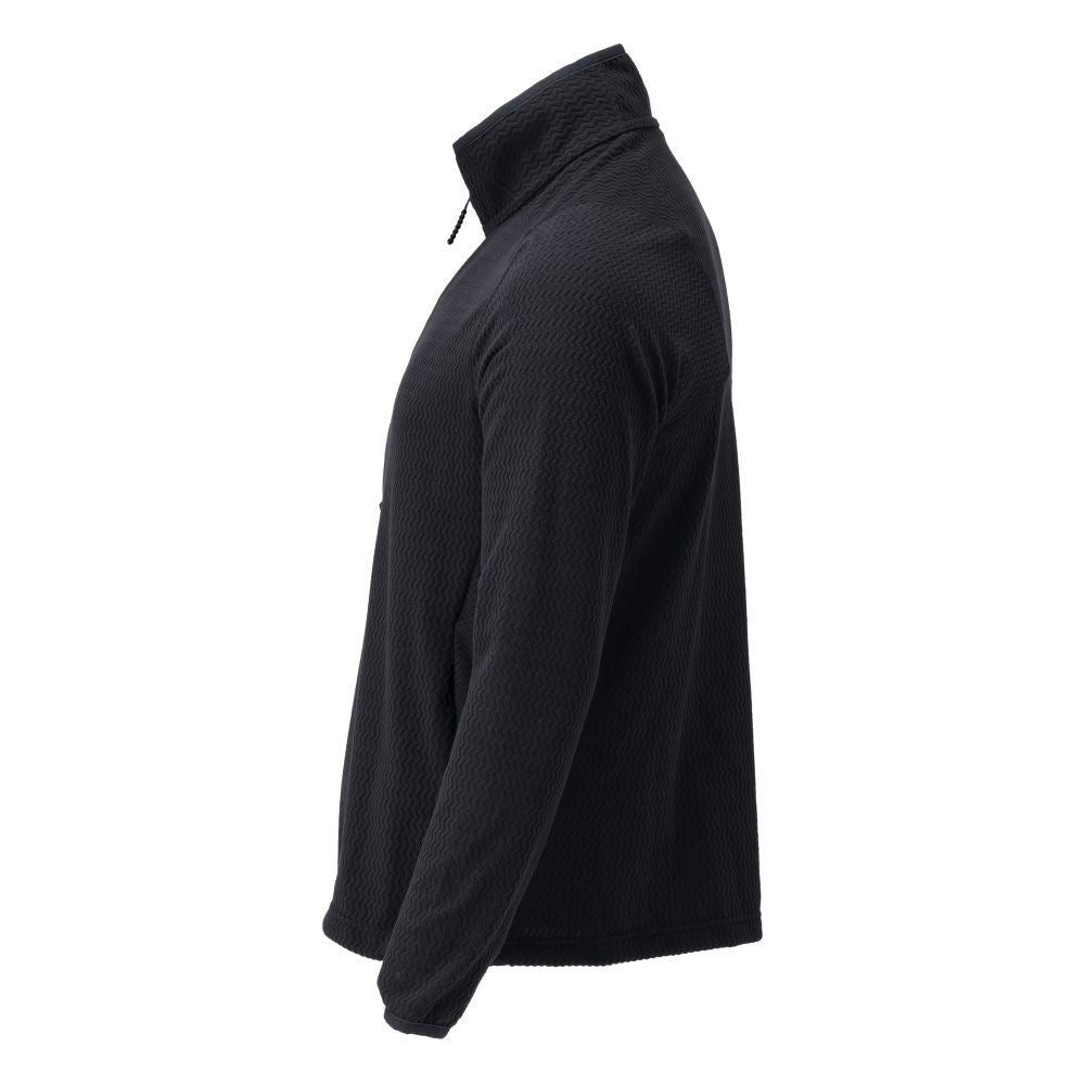 Microfleece Pullover mit kurzem Reißverschluss