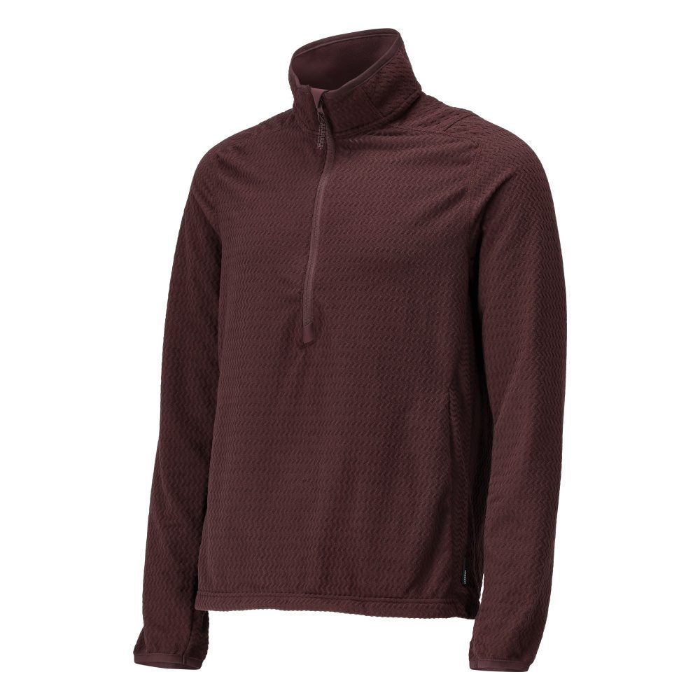 Microfleece Pullover mit kurzem Reißverschluss