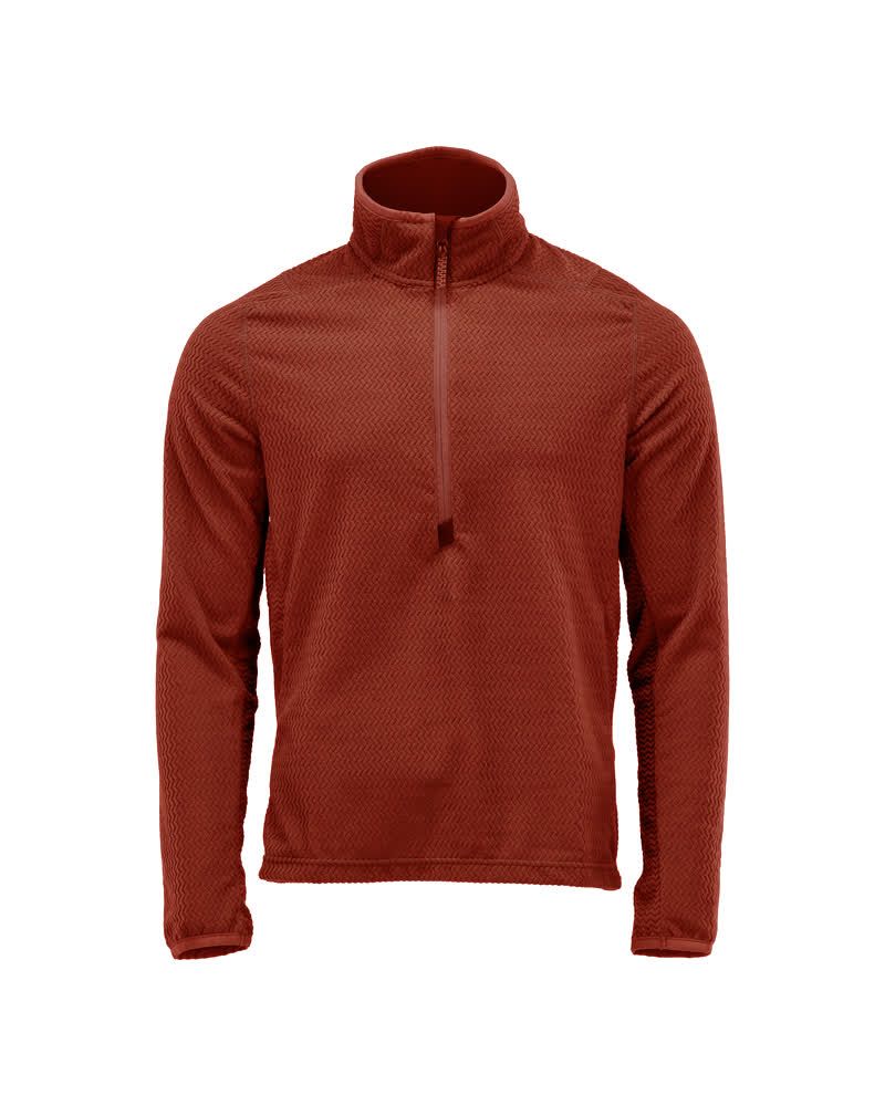 Microfleece Pullover mit kurzem Reißverschluss