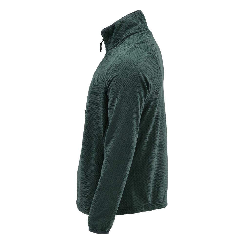 Microfleece Pullover mit kurzem Reißverschluss
