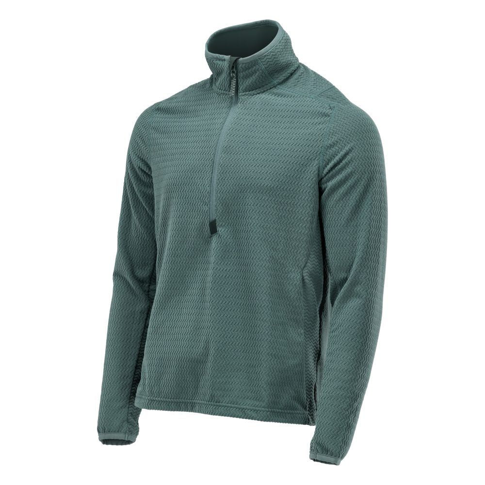 Microfleece Pullover mit kurzem Reißverschluss