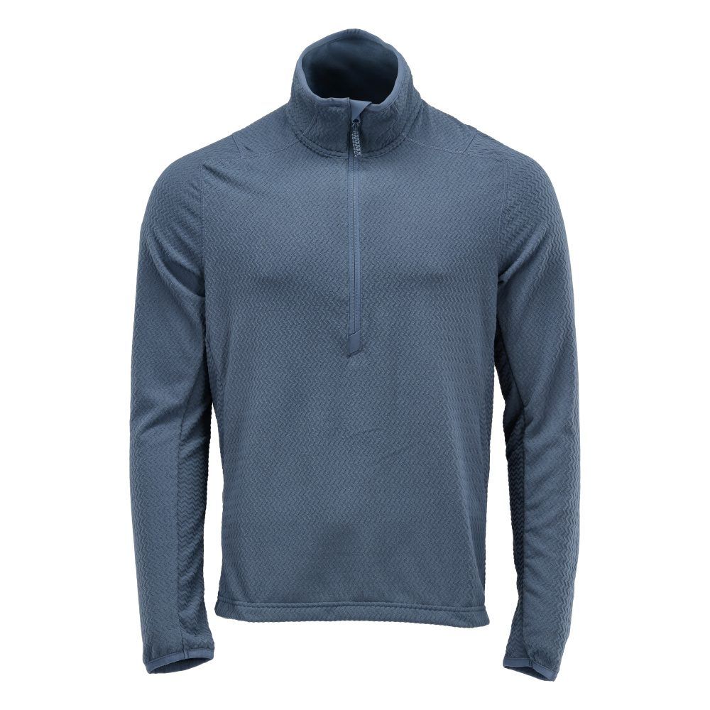 Microfleece Pullover mit kurzem Reißverschluss