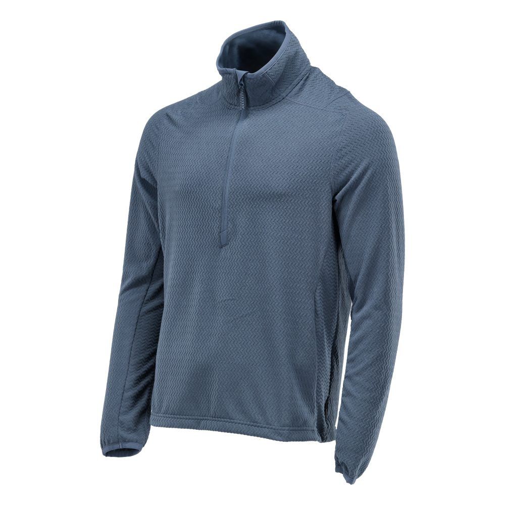 Microfleece Pullover mit kurzem Reißverschluss