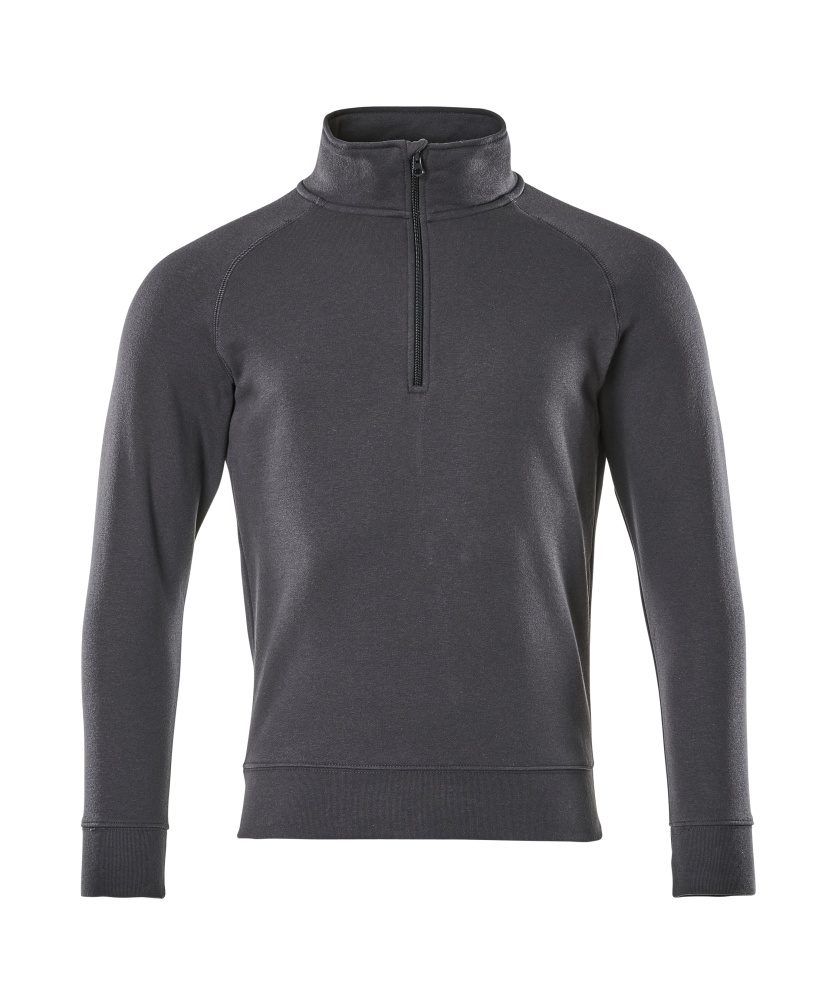 Crossover Sweatshirt mit kurzem Reißverschluss