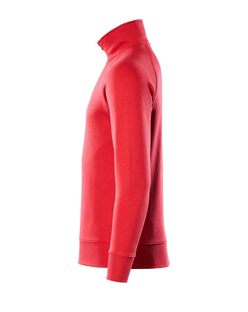 Crossover Sweatshirt mit kurzem Reißverschluss