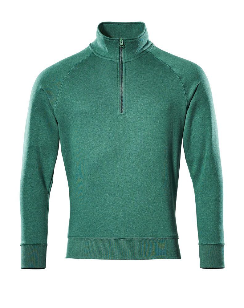 Crossover Sweatshirt mit kurzem Reißverschluss