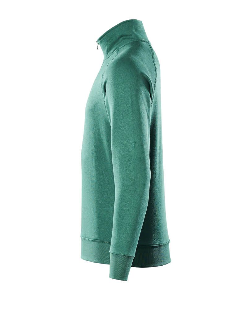 Crossover Sweatshirt mit kurzem Reißverschluss