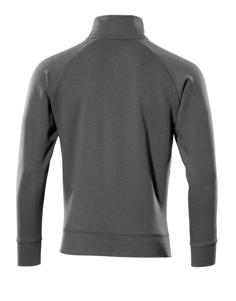 Crossover Sweatshirt mit kurzem Reißverschluss