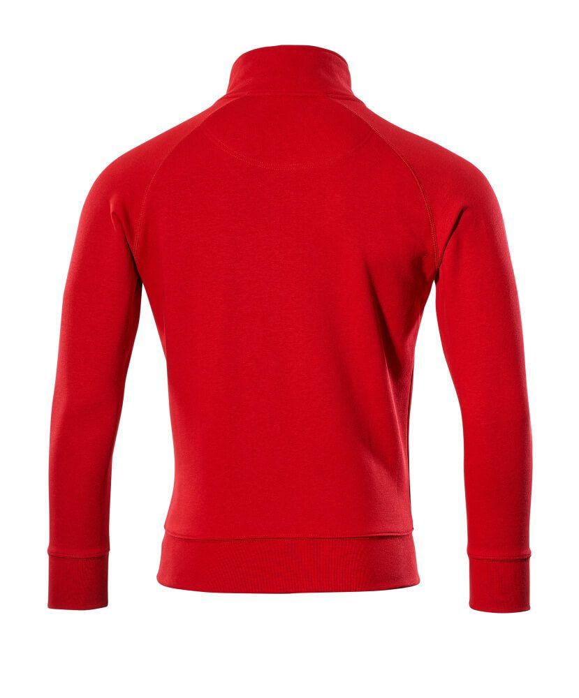Crossover Sweatshirt mit kurzem Reißverschluss