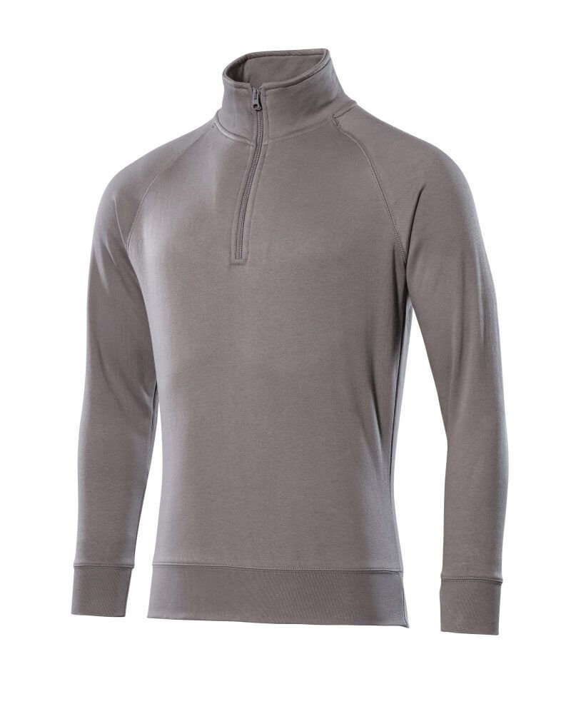 Crossover Sweatshirt mit kurzem Reißverschluss