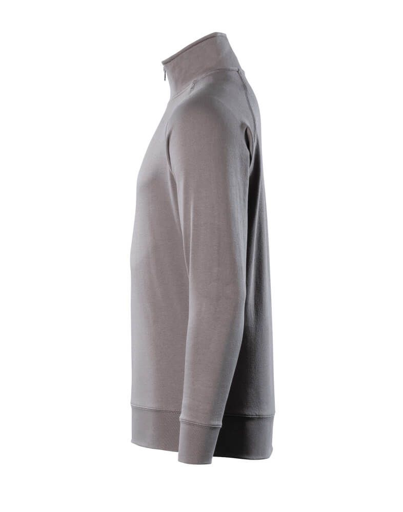 Crossover Sweatshirt mit kurzem Reißverschluss