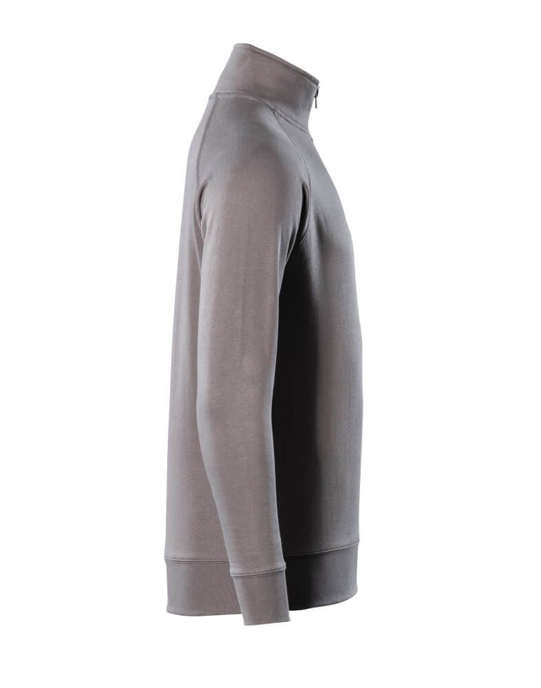 Crossover Sweatshirt mit kurzem Reißverschluss
