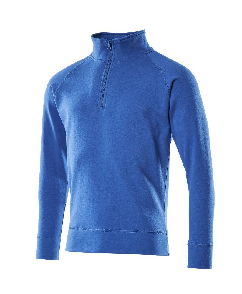 Crossover Sweatshirt mit kurzem Reißverschluss