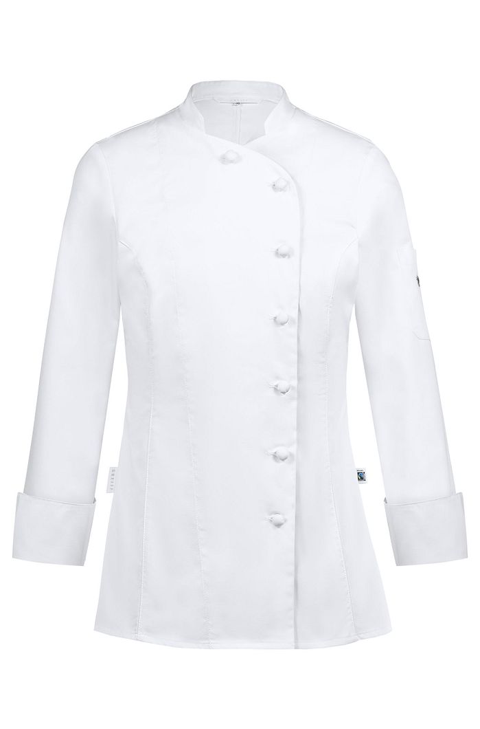 Kochjacke mit Stoffknöpfen Regular Fit Damen