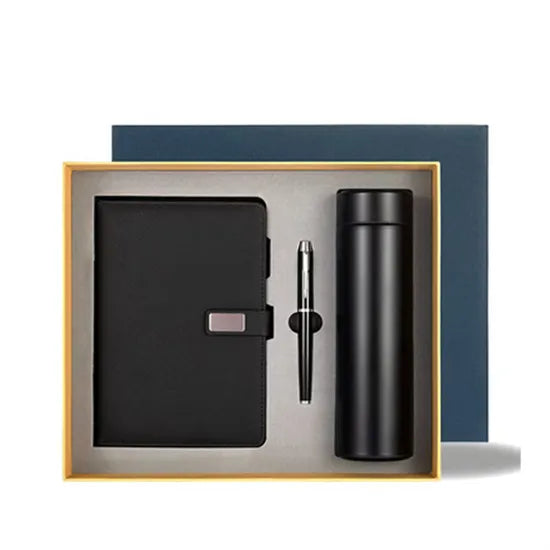 GeschäftsSet Flasche, Notizbuch, Stift