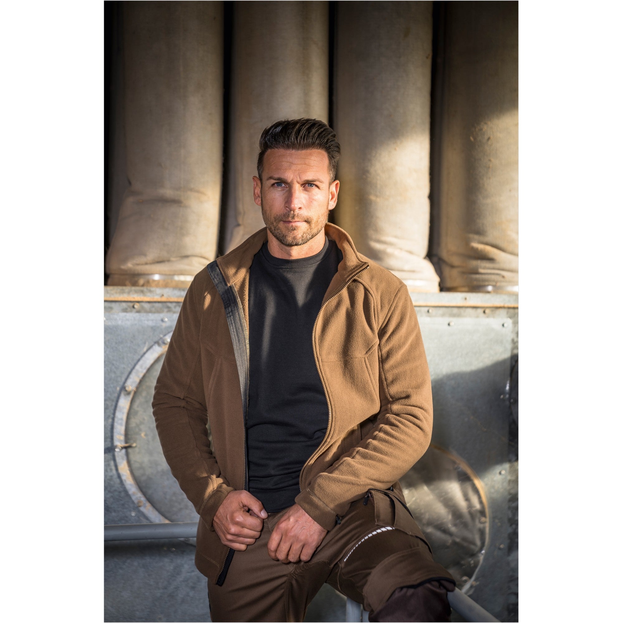 Fleecejacke Casual Line - Haselnuss