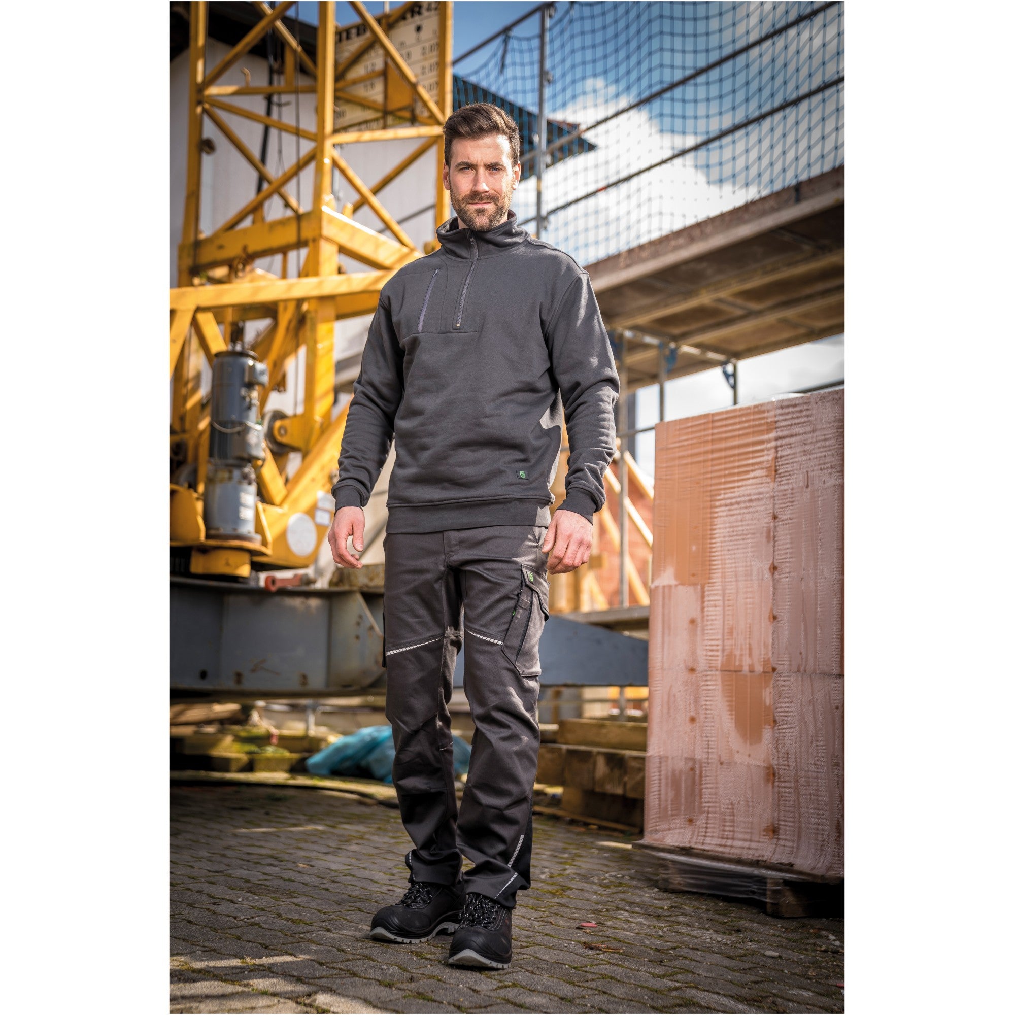 Zip-Sweater Flex Line - Anthrazit