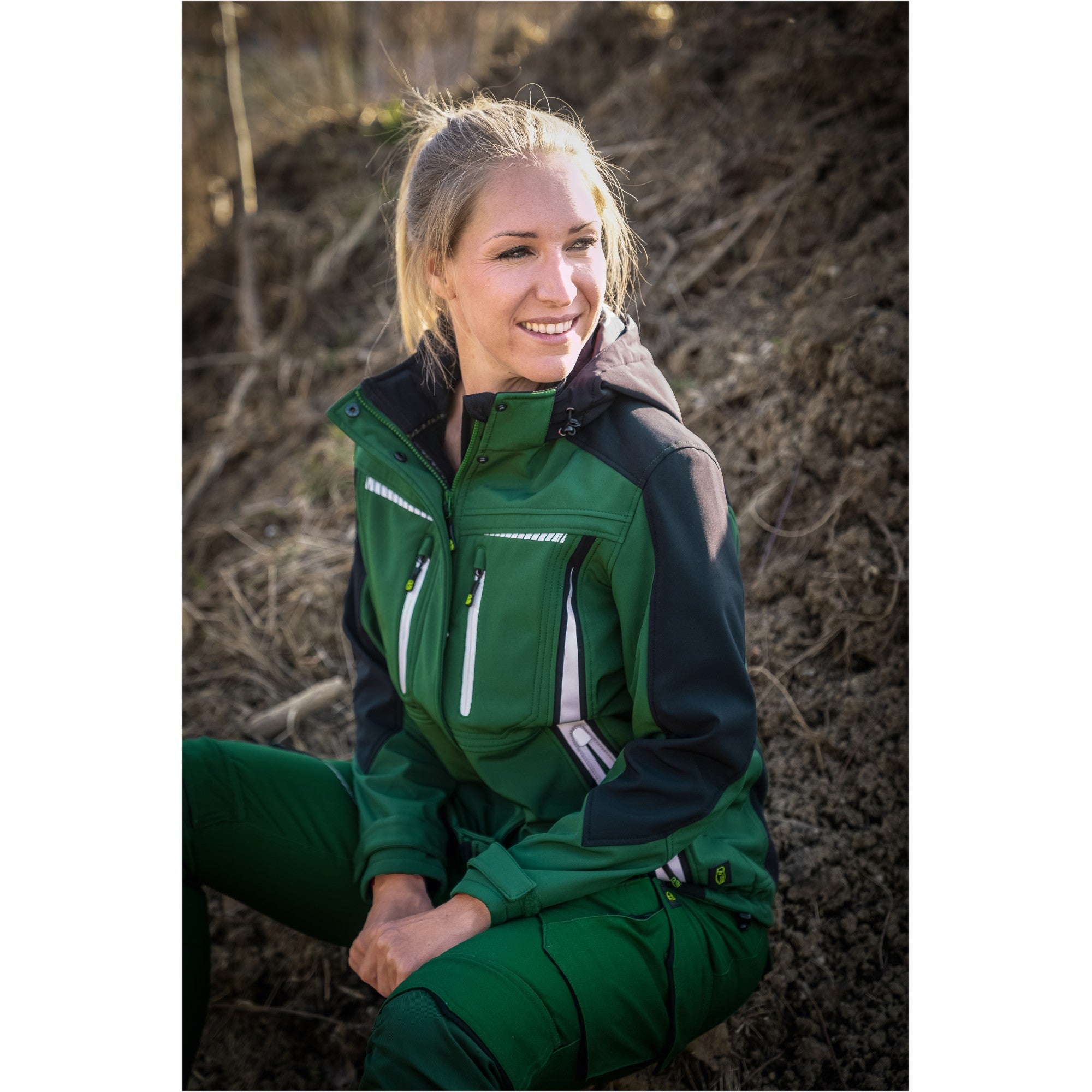 Damen Softshelljacke Flex Line - Grün