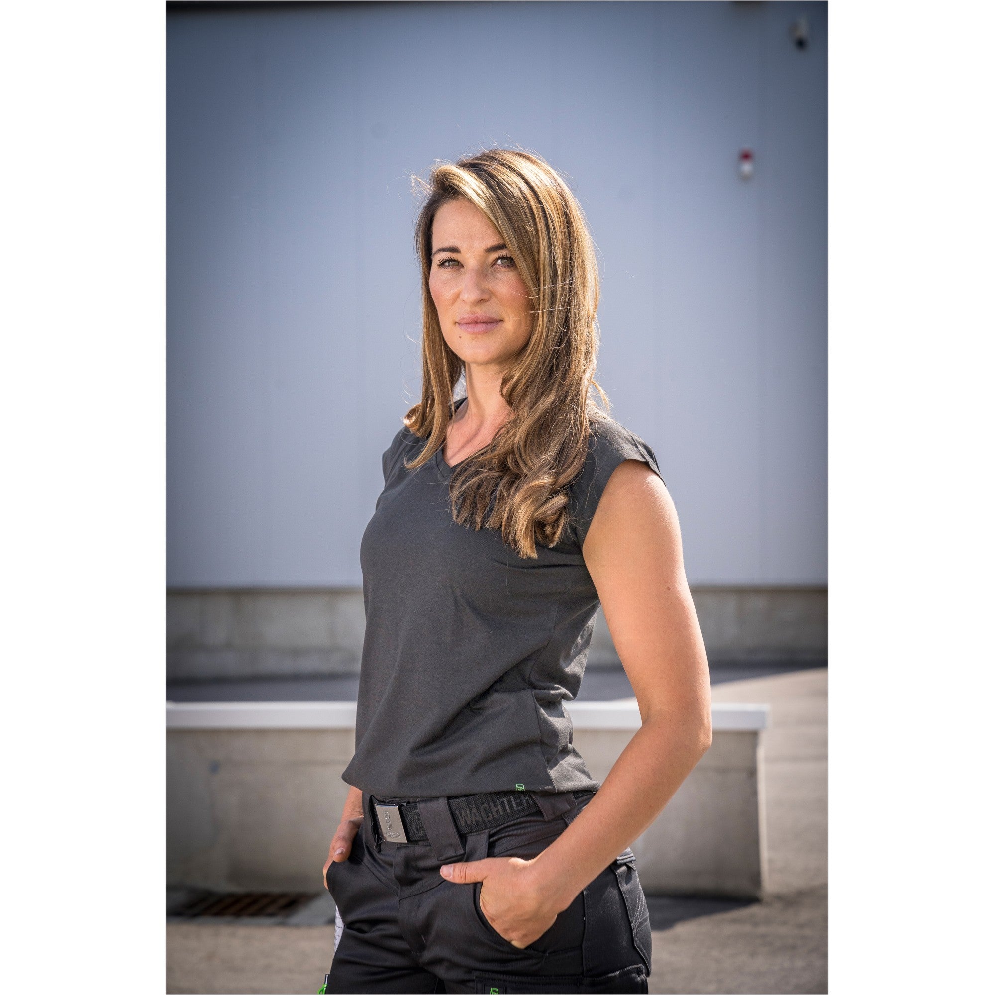 Damen T-Shirt Flex Line - Anthrazit