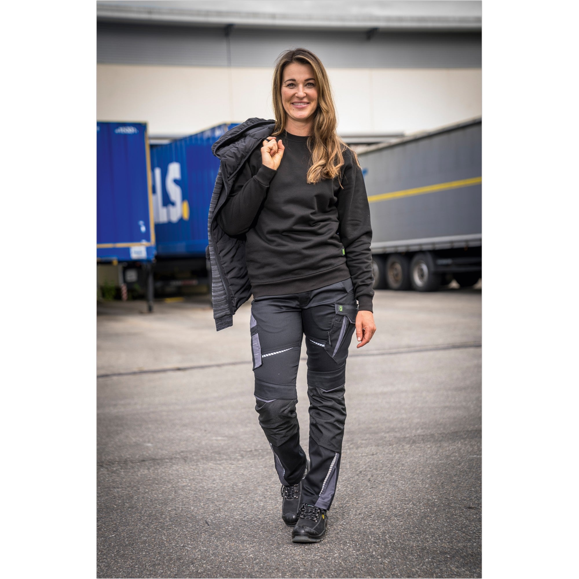 Rundhals Sweater Classic Line - Schwarz