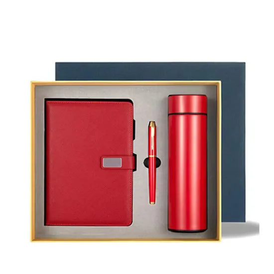 GeschäftsSet Flasche, Notizbuch, Stift