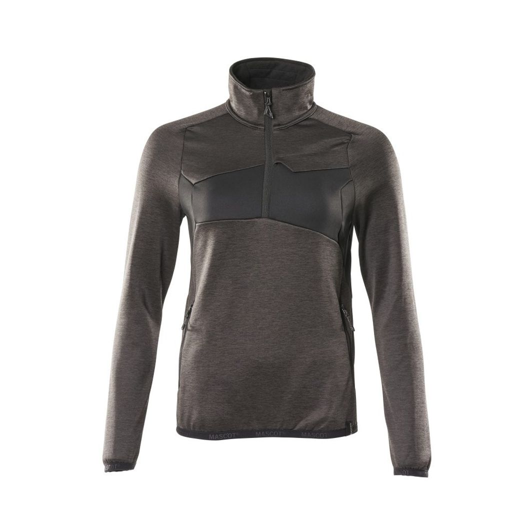 Fleecejacke mit kurzem Reißverschluss Damen
