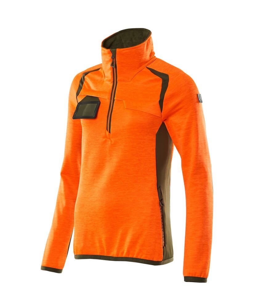 ACCELERATE SAFE Fleecejacke mit kurzem Reißverschluss Damen