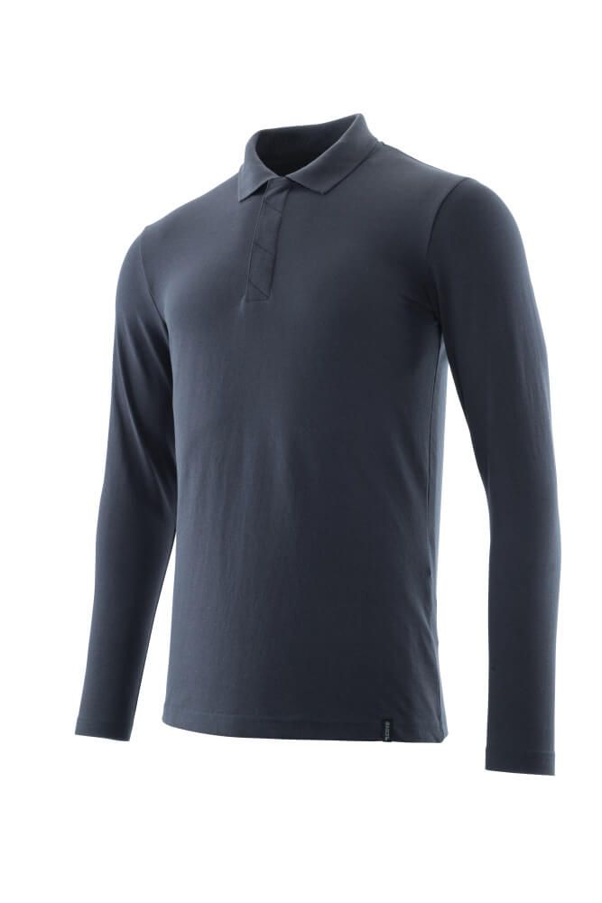 Crossover Langarm Polo-Shirt