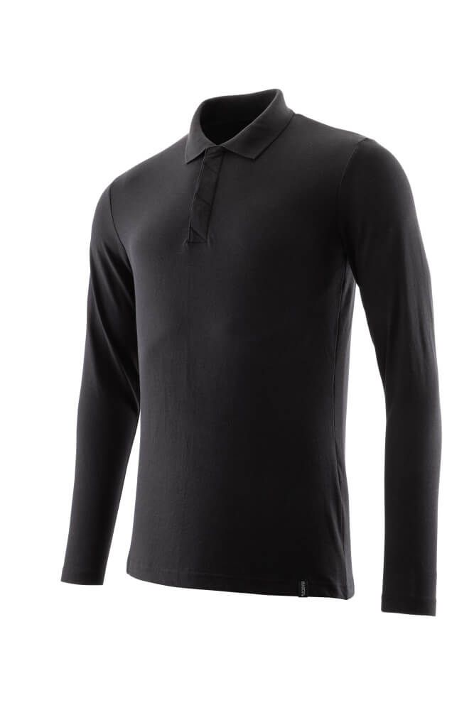 Crossover Langarm Polo-Shirt