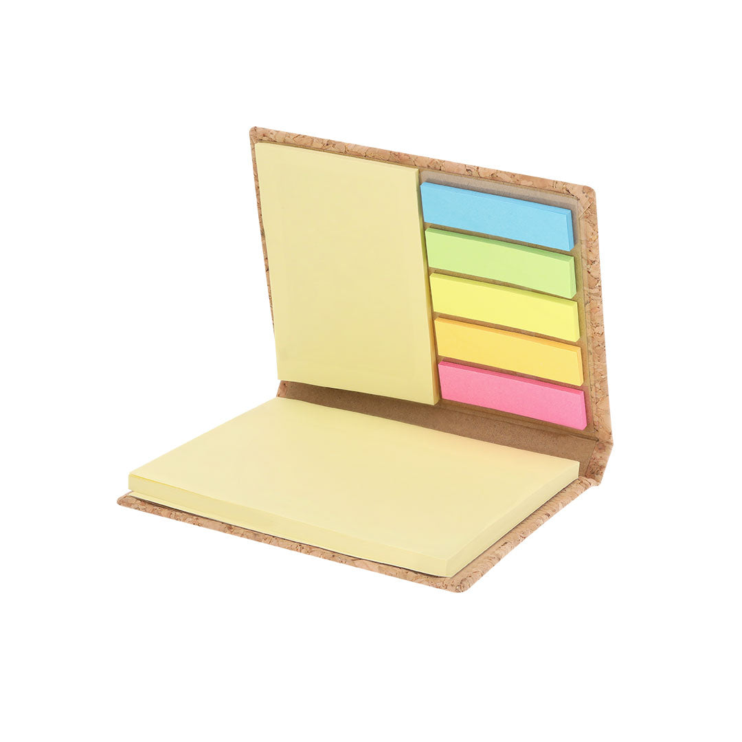 Korknotizblock mit Haftnotizen
