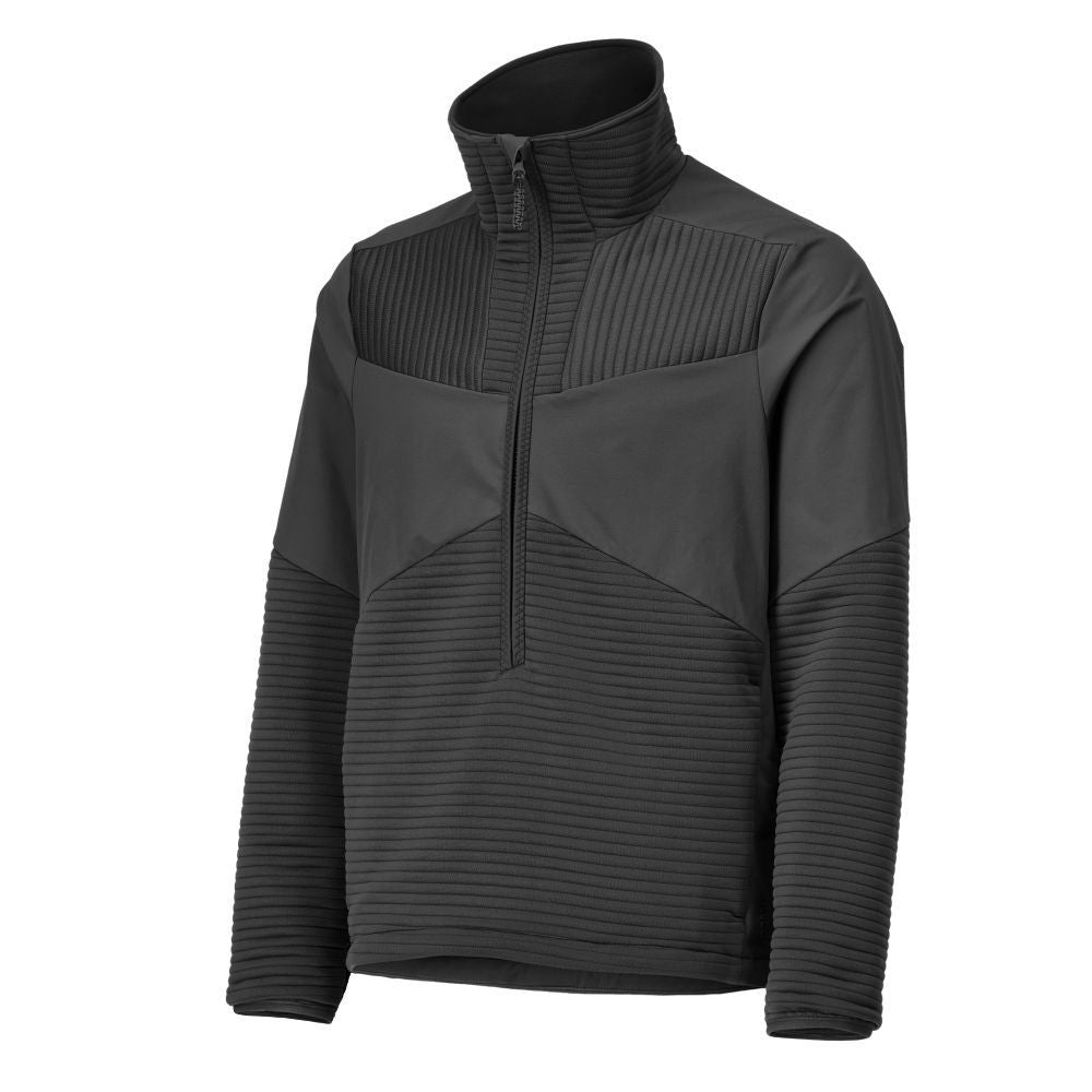 Fleecejacke mit kurzem Reißverschluss und Futter