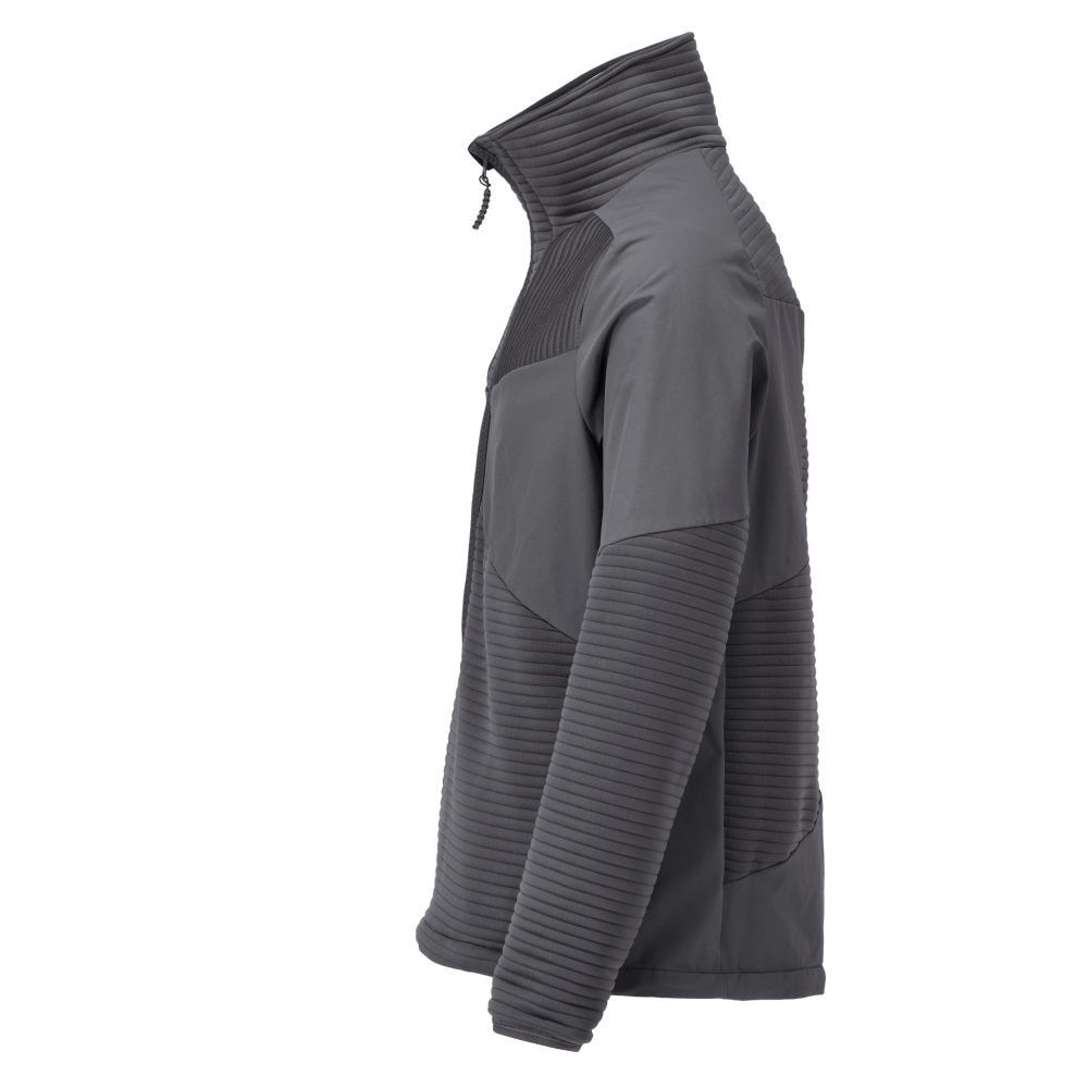 Fleecejacke mit kurzem Reißverschluss und Futter