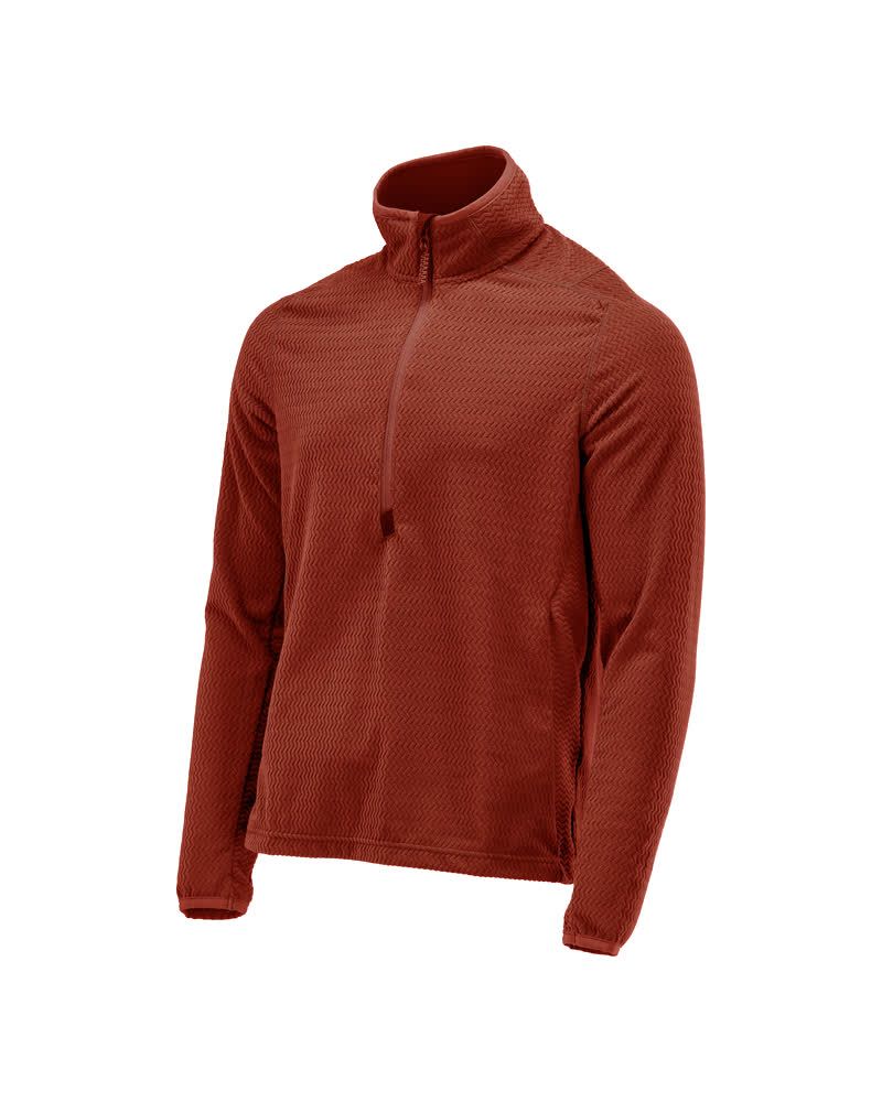 Microfleece Pullover mit kurzem Reißverschluss