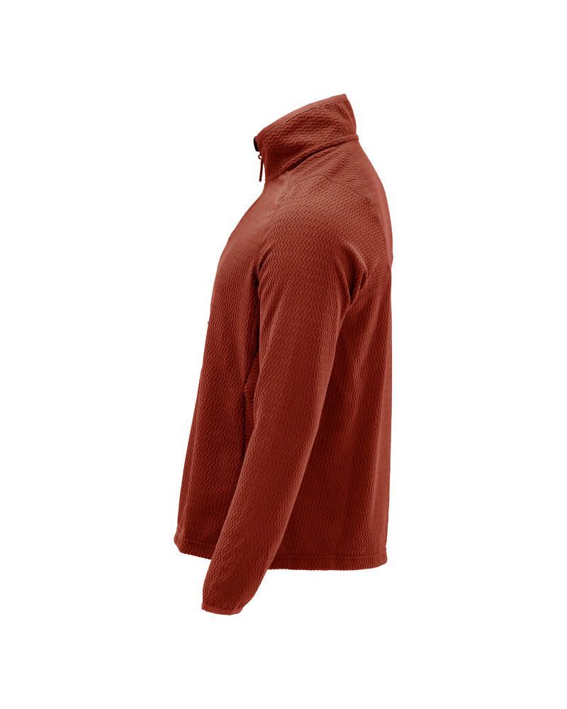 Microfleece Pullover mit kurzem Reißverschluss