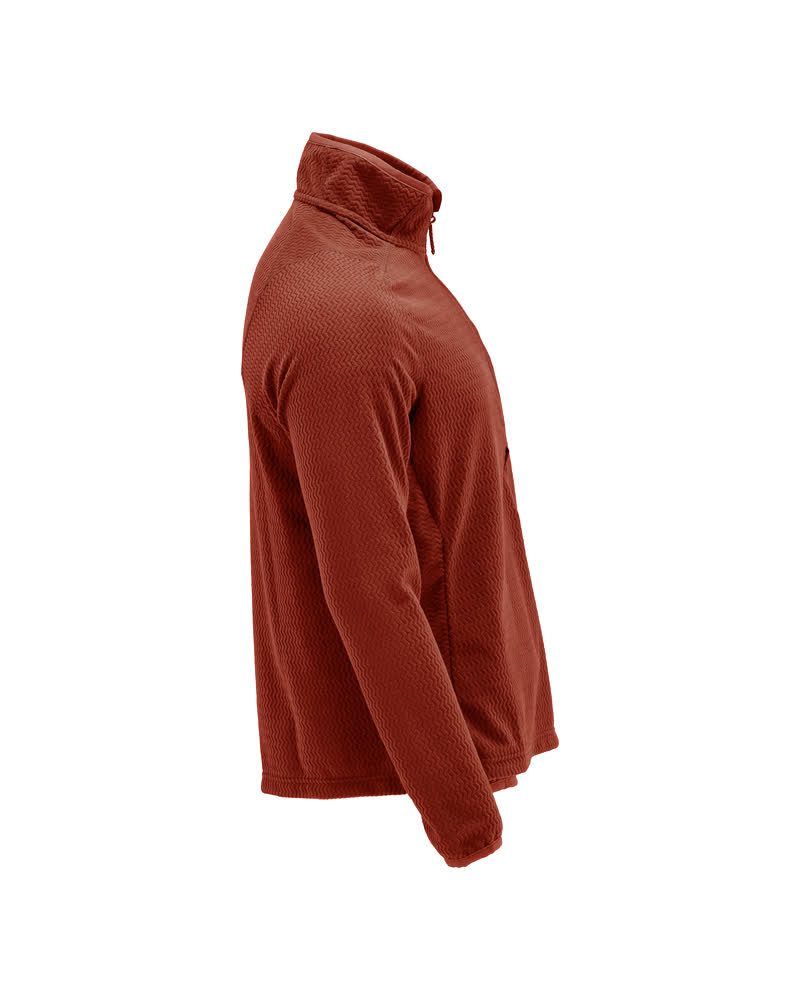 Microfleece Pullover mit kurzem Reißverschluss