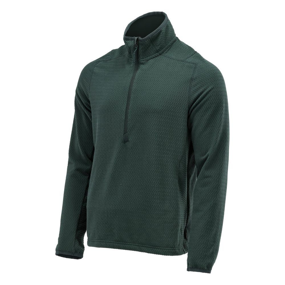 Microfleece Pullover mit kurzem Reißverschluss