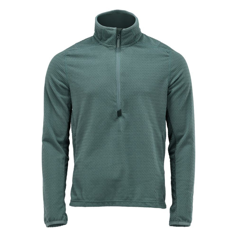 Microfleece Pullover mit kurzem Reißverschluss